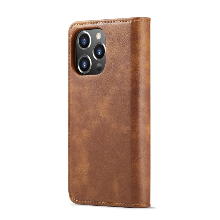 For iPhone 14 Pro DG.MING Crazy Horse Texture Detachable Magnetic Leather Case