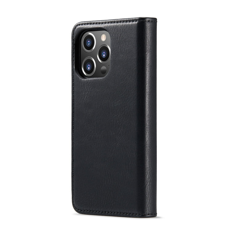 For iPhone 14 Pro DG.MING Crazy Horse Texture Detachable Magnetic Leather Case