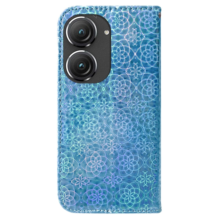 For Asus Zenfone 9 Colorful Magnetic Buckle Leather Phone Case
