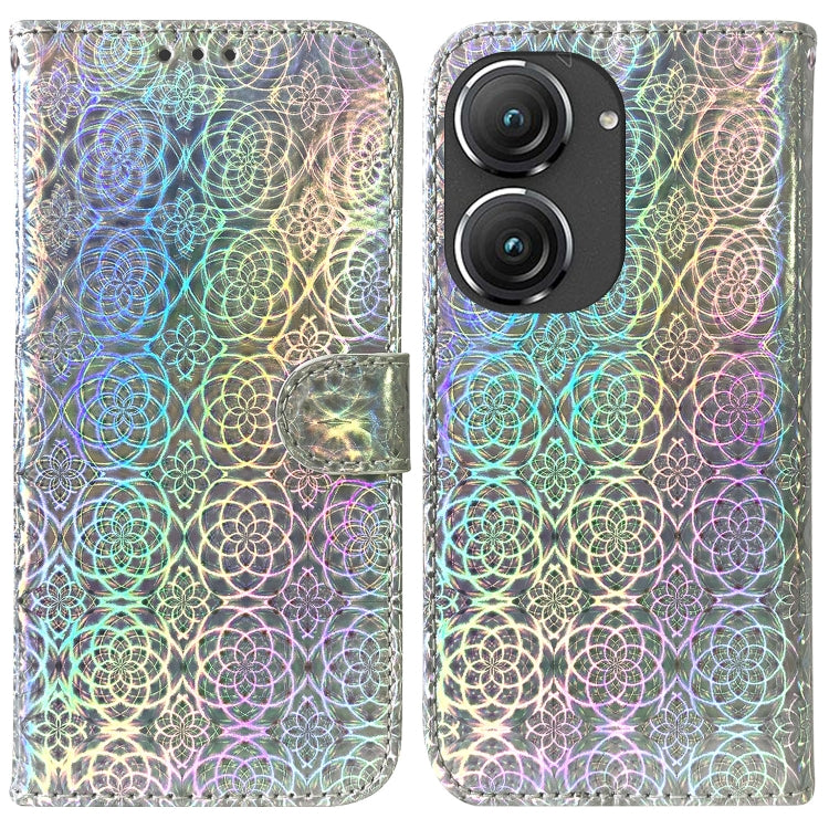 For Asus Zenfone 9 Colorful Magnetic Buckle Leather Phone Case