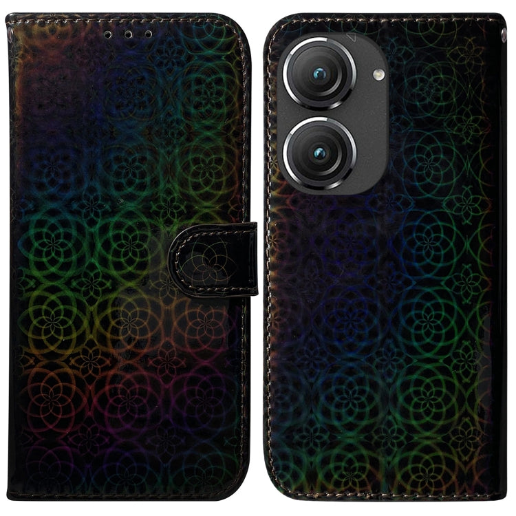For Asus Zenfone 9 Colorful Magnetic Buckle Leather Phone Case