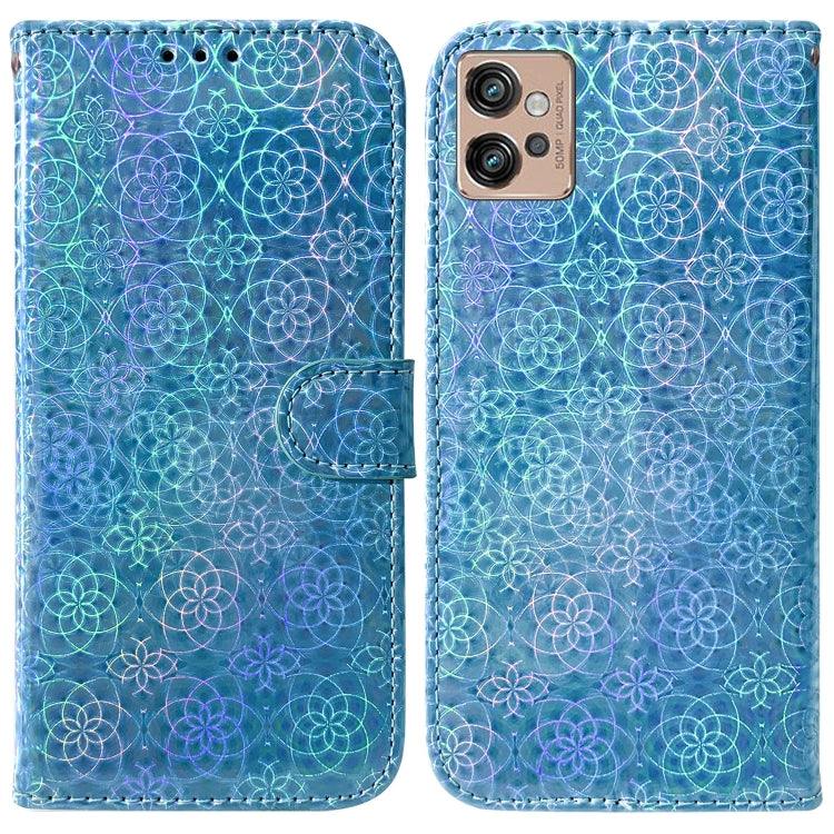 For Motorola Moto G32 Colorful Magnetic Buckle Leather Phone Case