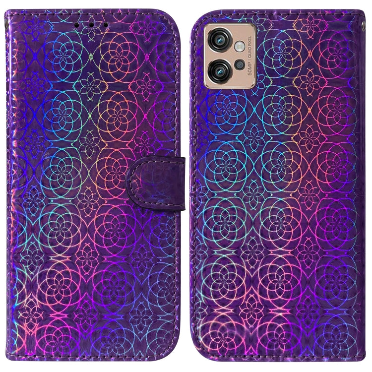 For Motorola Moto G32 Colorful Magnetic Buckle Leather Phone Case