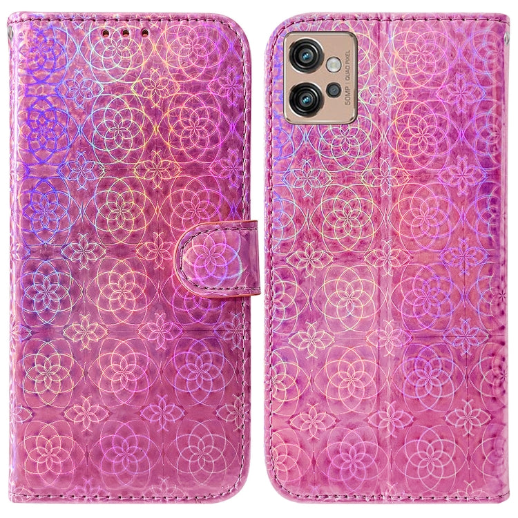 For Motorola Moto G32 Colorful Magnetic Buckle Leather Phone Case