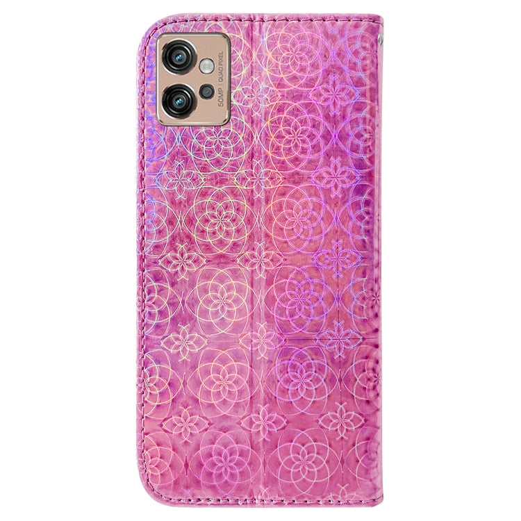 For Motorola Moto G32 Colorful Magnetic Buckle Leather Phone Case