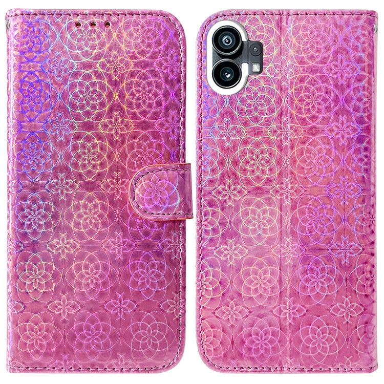 For Nothing Phone 1 Colorful Magnetic Buckle Leather Phone Case