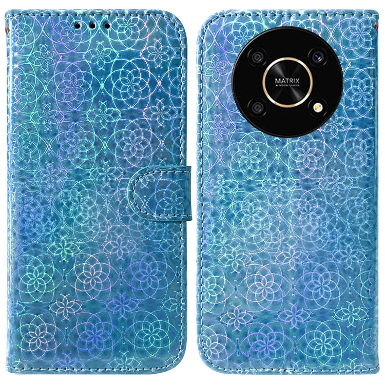 For Honor X9 / X9 5G Colorful Magnetic Buckle Leather Phone Case