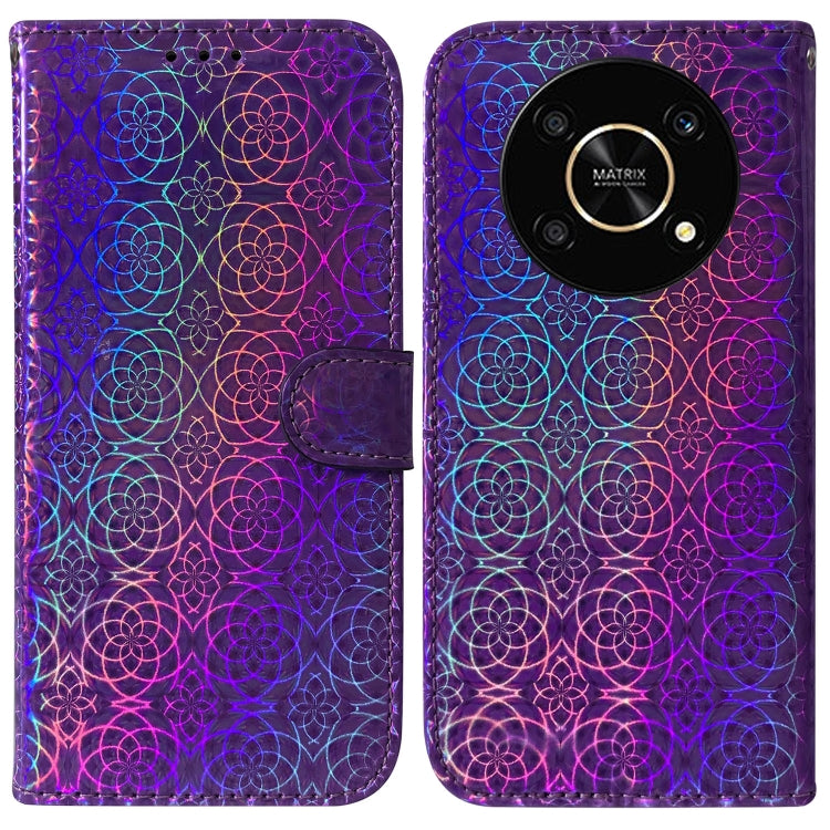For Honor X9 / X9 5G Colorful Magnetic Buckle Leather Phone Case
