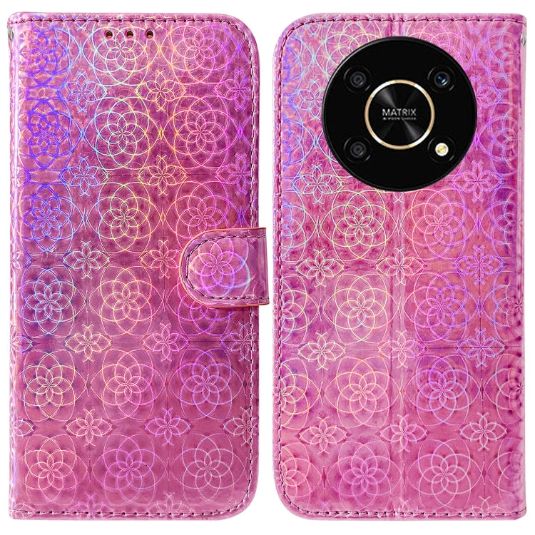 For Honor X9 / X9 5G Colorful Magnetic Buckle Leather Phone Case