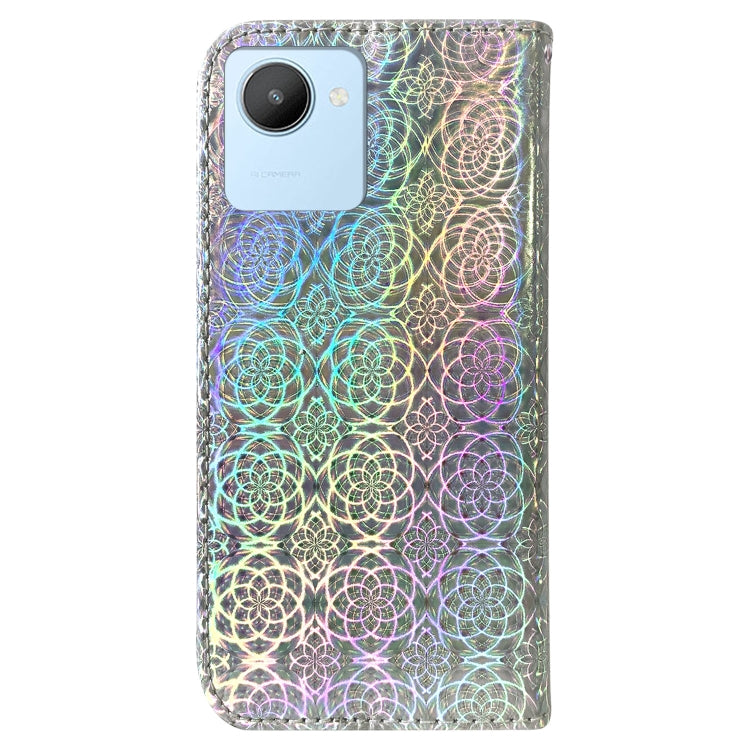 For Realme C30 Colorful Magnetic Buckle Leather Phone Case