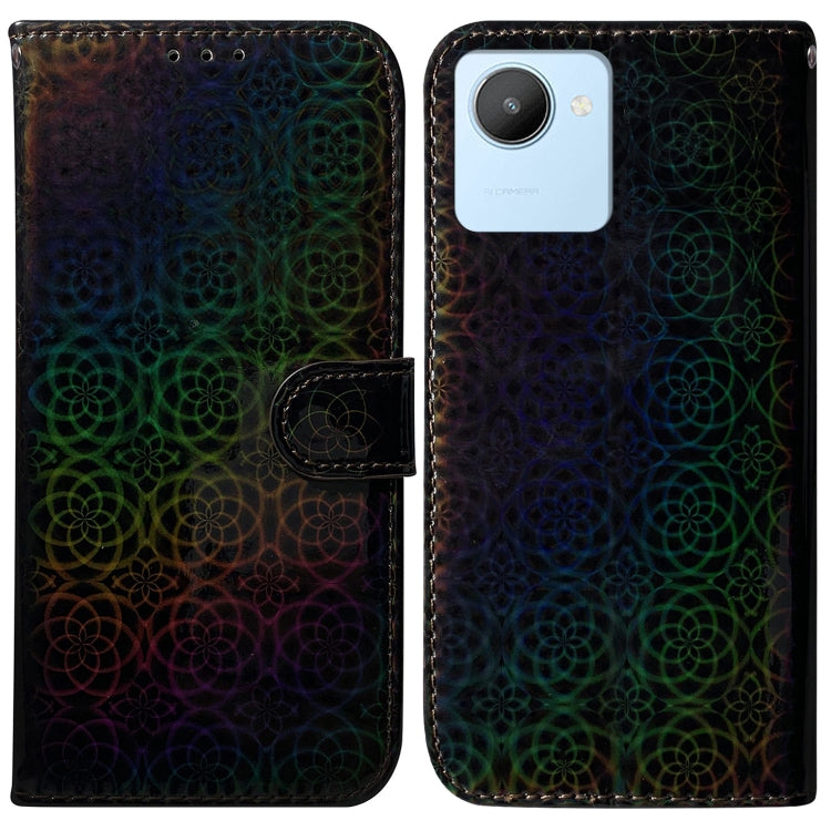 For Realme C30 Colorful Magnetic Buckle Leather Phone Case