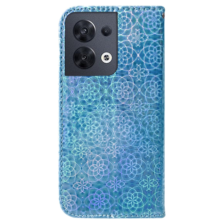 For OPPO Reno8 Colorful Magnetic Buckle Leather Phone Case