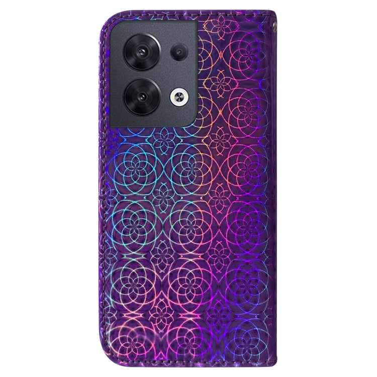 For OPPO Reno8 Colorful Magnetic Buckle Leather Phone Case