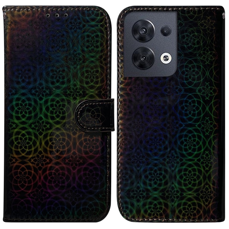 For OPPO Reno8 Colorful Magnetic Buckle Leather Phone Case