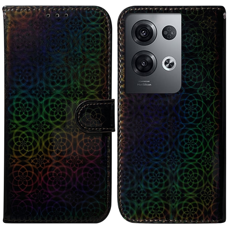 For OPPO Reno8 Pro Colorful Magnetic Buckle Leather Phone Case