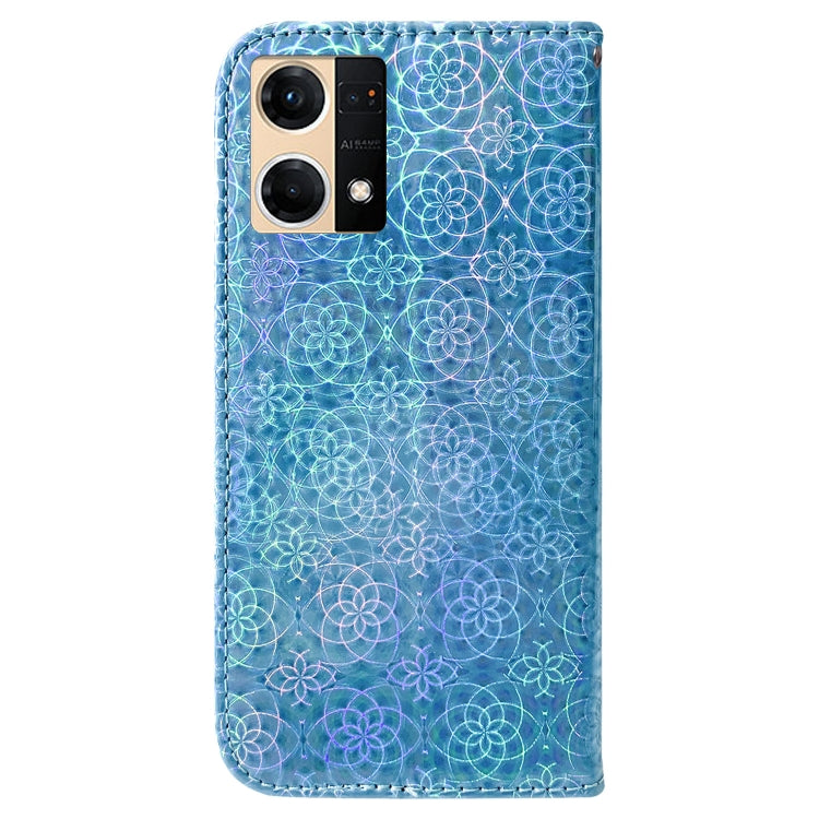 For OPPO Reno7 4G Colorful Magnetic Buckle Leather Phone Case
