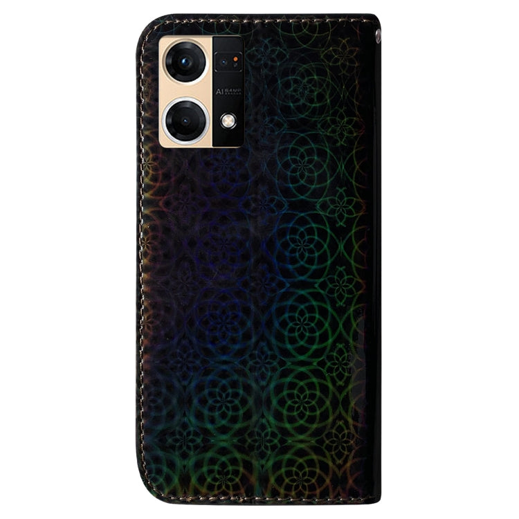 For OPPO Reno7 4G Colorful Magnetic Buckle Leather Phone Case