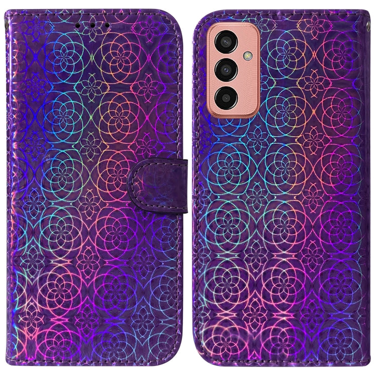 For Samsung Galaxy M13 4G Colorful Magnetic Buckle Leather Phone Case
