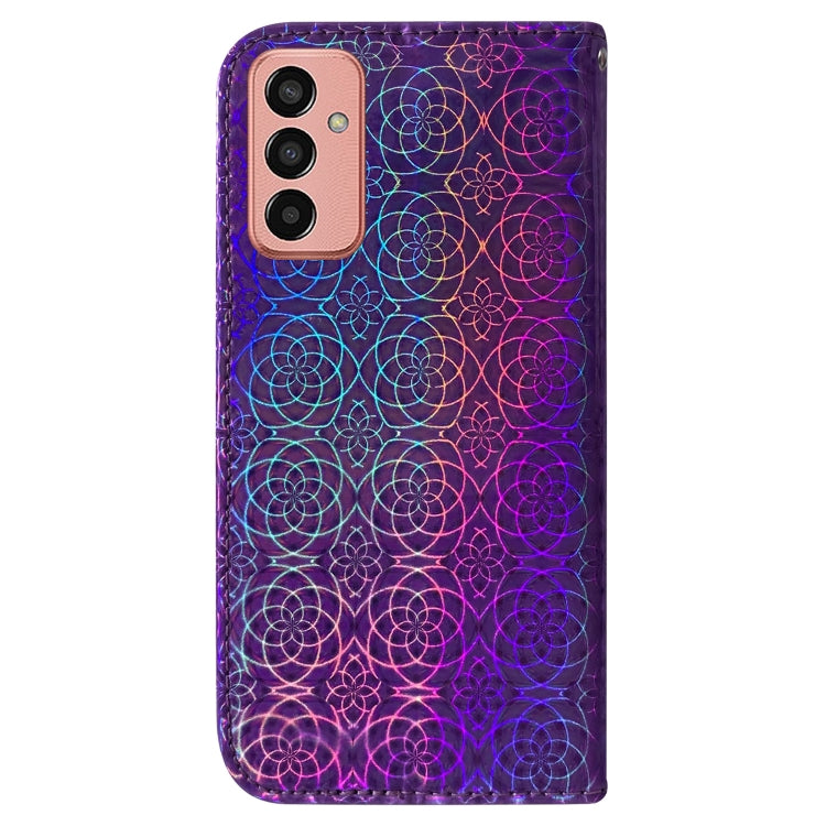 For Samsung Galaxy M13 4G Colorful Magnetic Buckle Leather Phone Case