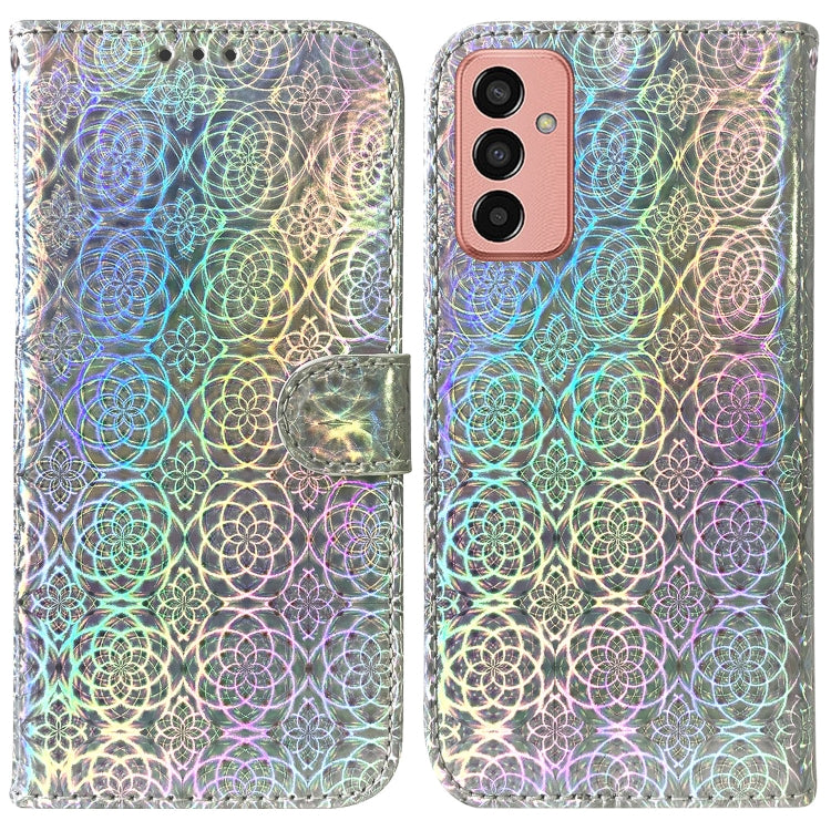 For Samsung Galaxy M13 4G Colorful Magnetic Buckle Leather Phone Case