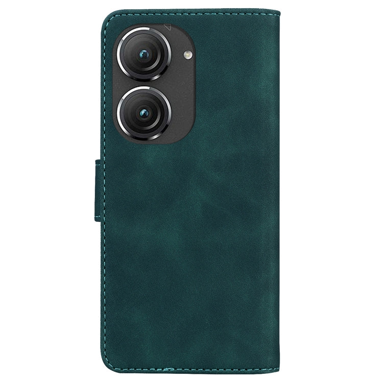 For Asus Zenfone 9 Skin Feel Pure Color Flip Leather Phone Case