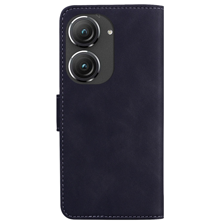 For Asus Zenfone 9 Skin Feel Pure Color Flip Leather Phone Case