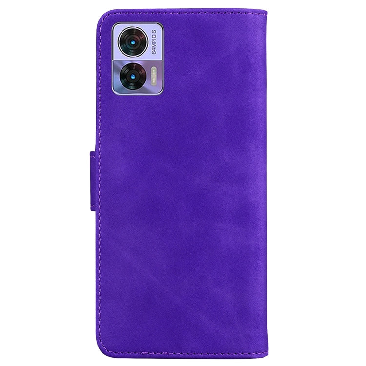 For Motorola Edge 30 Neo / Edge 30 Lite Skin Feel Pure Color Flip Leather Phone Case