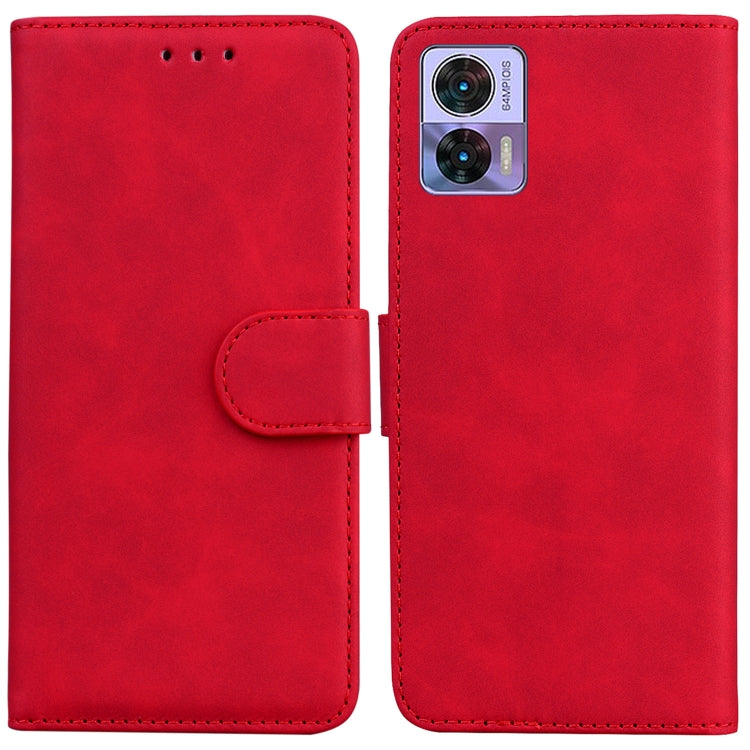 For Motorola Edge 30 Neo / Edge 30 Lite Skin Feel Pure Color Flip Leather Phone Case