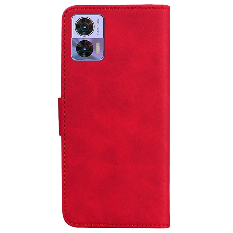 For Motorola Edge 30 Neo / Edge 30 Lite Skin Feel Pure Color Flip Leather Phone Case