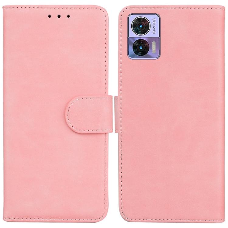 For Motorola Edge 30 Neo / Edge 30 Lite Skin Feel Pure Color Flip Leather Phone Case