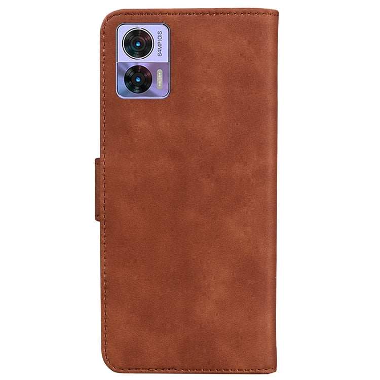 For Motorola Edge 30 Neo / Edge 30 Lite Skin Feel Pure Color Flip Leather Phone Case