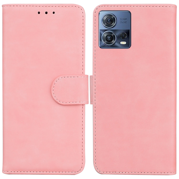 For Motorola Moto S30 Pro 5G / Edge 30 Fusion Skin Feel Pure Color Flip Leather Phone Case
