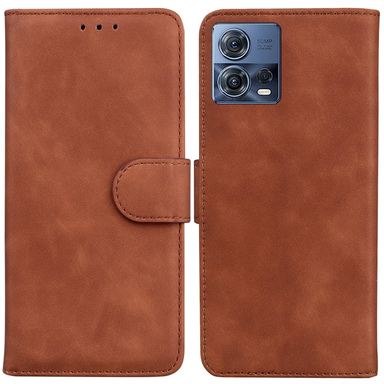 For Motorola Moto S30 Pro 5G / Edge 30 Fusion Skin Feel Pure Color Flip Leather Phone Case