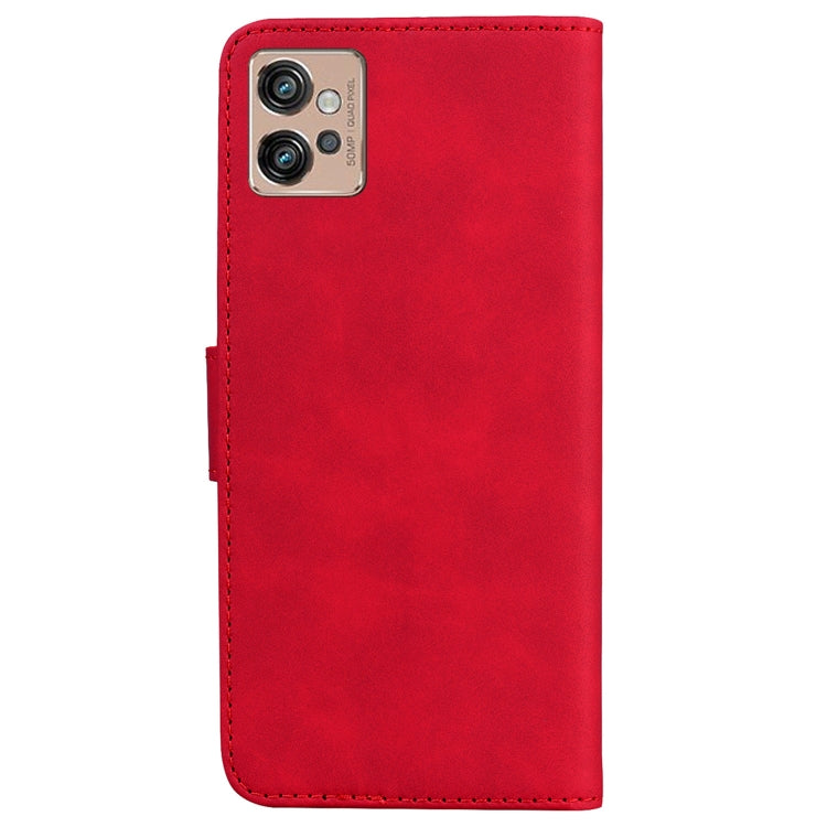 For Motorola Moto G32 Skin Feel Pure Color Flip Leather Phone Case