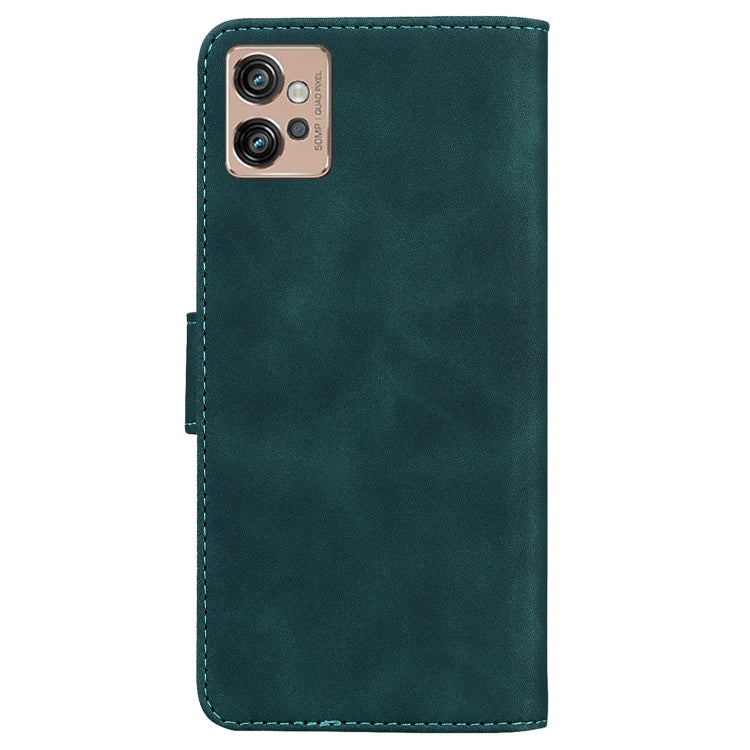 For Motorola Moto G32 Skin Feel Pure Color Flip Leather Phone Case