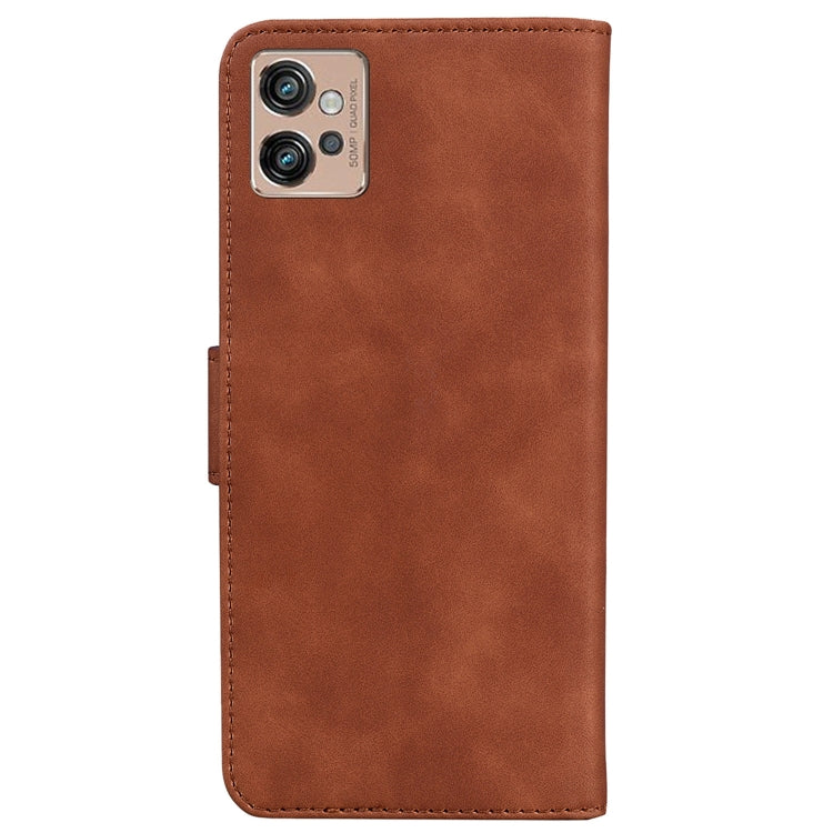 For Motorola Moto G32 Skin Feel Pure Color Flip Leather Phone Case