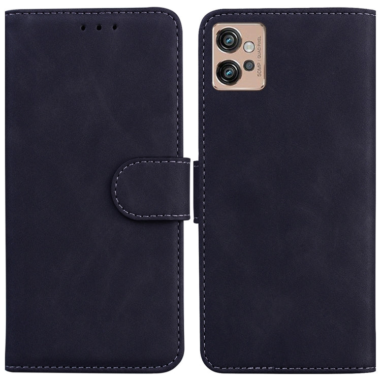 For Motorola Moto G32 Skin Feel Pure Color Flip Leather Phone Case