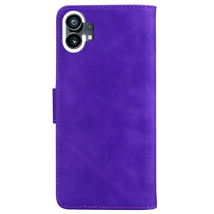 For Nothing Phone 1 Skin Feel Pure Color Flip Leather Phone Case