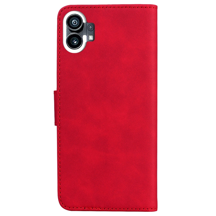 For Nothing Phone 1 Skin Feel Pure Color Flip Leather Phone Case