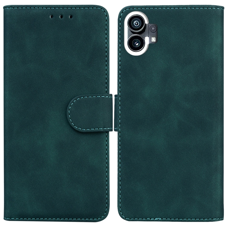 For Nothing Phone 1 Skin Feel Pure Color Flip Leather Phone Case