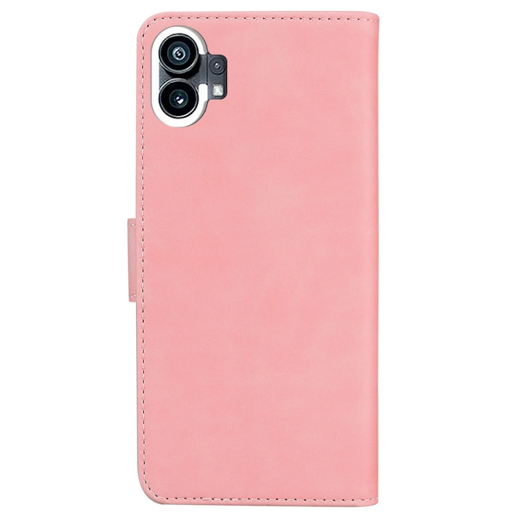 For Nothing Phone 1 Skin Feel Pure Color Flip Leather Phone Case