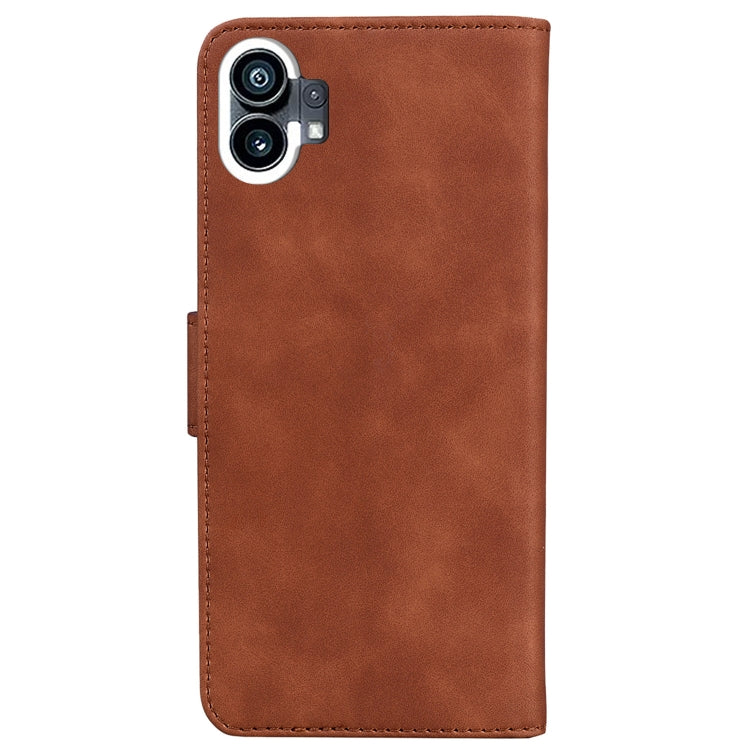 For Nothing Phone 1 Skin Feel Pure Color Flip Leather Phone Case