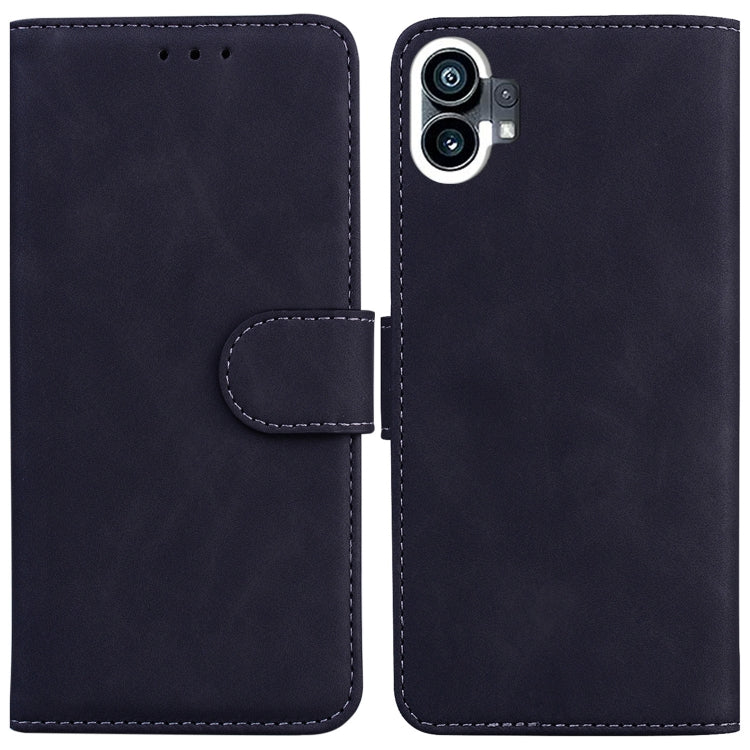 For Nothing Phone 1 Skin Feel Pure Color Flip Leather Phone Case