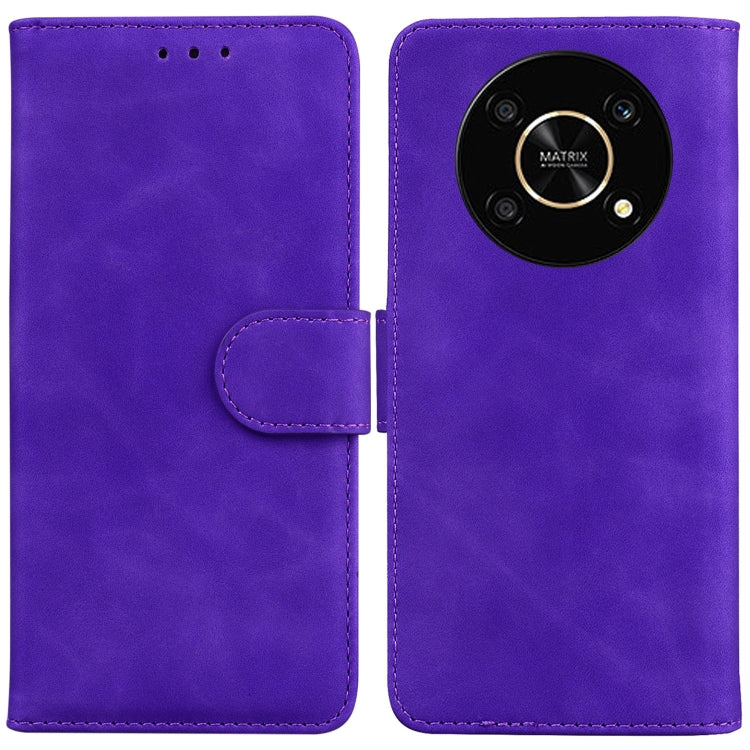 For Honor X9 / X9 5G Skin Feel Pure Color Flip Leather Phone Case