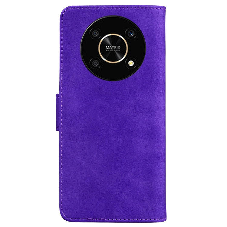 For Honor X9 / X9 5G Skin Feel Pure Color Flip Leather Phone Case