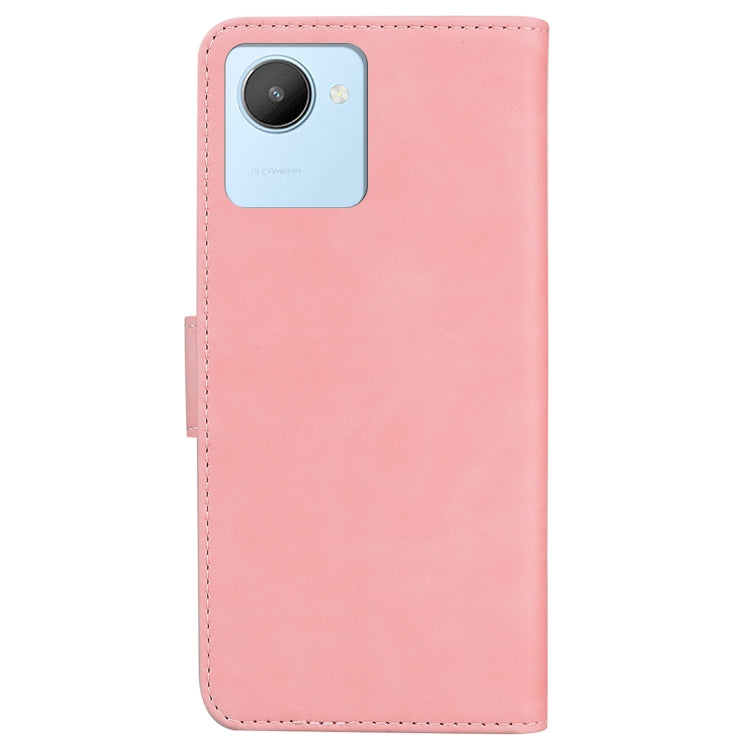 For Realme C30 Skin Feel Pure Color Flip Leather Phone Case