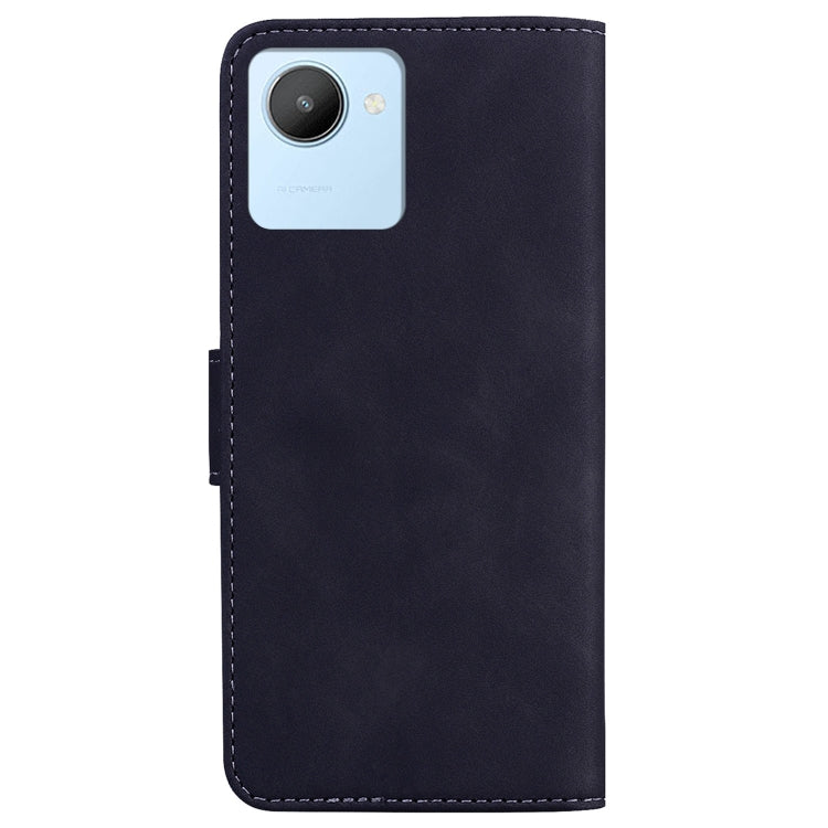 For Realme C30 Skin Feel Pure Color Flip Leather Phone Case
