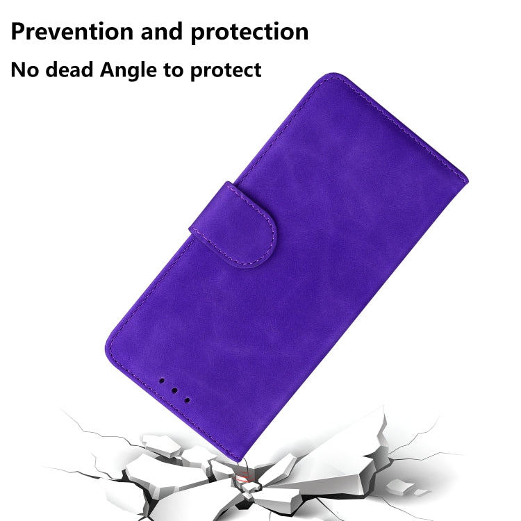 For OPPO Reno8 Skin Feel Pure Color Flip Leather Phone Case