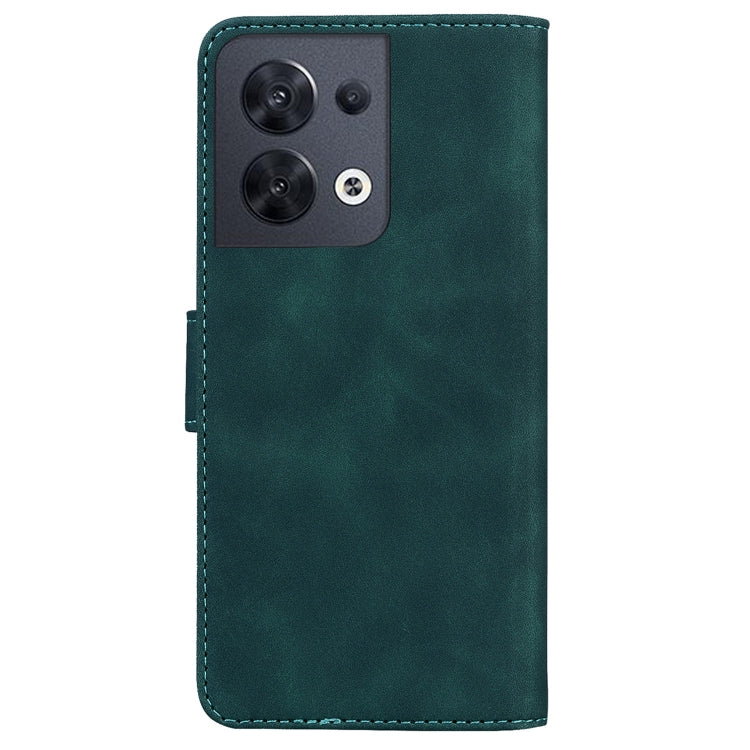 For OPPO Reno8 Skin Feel Pure Color Flip Leather Phone Case