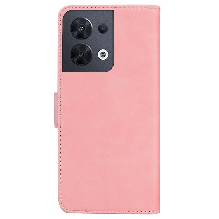 For OPPO Reno8 Skin Feel Pure Color Flip Leather Phone Case